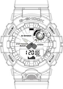 Zegarek Casio G-Shock G-SQUAD GBA-800-4AER męski pomarańczowy 3