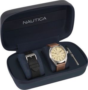 Zegarek Nautica Battery Park NAPBTP009 męski brązowy 1
