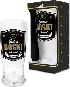 BGtech Szklanka do piwa Gold 500 ml "Jestem boski" uniwersalny 1