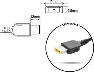 Zasilacz do laptopa Mitsu 65 W, Slim Tip, 3.2 A, 20 V (ZM/LEN20325Y) 3
