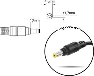 Zasilacz do laptopa Mitsu 65 W, 1.7 mm, 3.5 A, 18.5 V (ZM/HP18535) 3