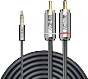 Kabel Lindy Jack 3.5mm - RCA (Cinch) x2 3m srebrny (35335) 2