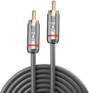 Kabel Lindy RCA (Cinch) - RCA (Cinch) 0.5m srebrny (35338) 1