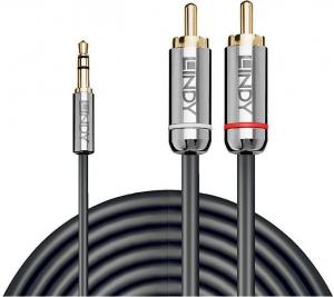 Kabel Lindy Jack 3.5mm - RCA (Cinch) x2 2m srebrny (35334) 2