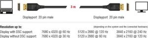 Kabel Delock DisplayPort - DisplayPort 3m czarny (85661) 3