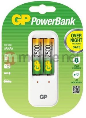 Ładowarka GP PowerBank PB410 + 2x2500mAh GS250-U2 1