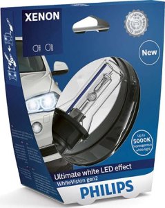 Philips ŻARÓWKA XENON D1S 85V 35W PK32D-2 PHILIPS 85415WHV2S1 WHITEVISION (1SZT-BLISTER) /5000K/ 1