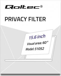 Filtr Qoltec prywatyzujący RODO 15,6 cala 16:9 (51052) 2