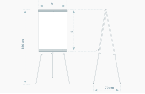 Flipchart 2x3 Flipchart ECO magnetyczny-suchościeralny (TF01 Popiel) 2