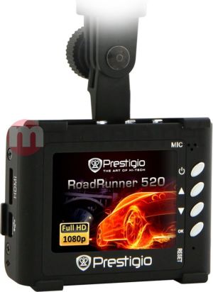 Wideorejestrator Prestigio RoadRunner 520 (1920x1080 Video, 2\" Display) Gun Color (PCDVRR520) 3