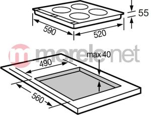 Płyta grzewcza Mastercook C5D64Z2 S 4