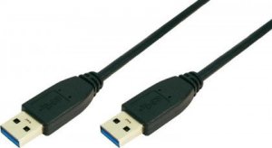 Kabel USB LogiLink USB-A - USB-A 1 m Czarny (CU0038) 1