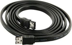 4World Kabel eSATA (M) - eSATA (M) 1.8cm Czarny (08508) 2