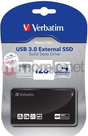 Dysk zewnętrzny SSD Verbatim 47622 128GB Czarny (47622) 5