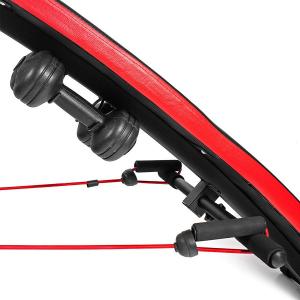 Xylo Ławka skośna do brzuszków z linkami i hantlami czarno-czerwona (XG-015) 4