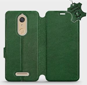 Mobiwear Wiko View -Etui na telefon, case, obudowa, pokrowiec wzór Green Leather uniwersalny 1
