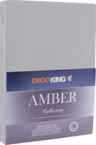 Decoking Prześcieradło Jersey Amber stalowe 160x200 cm 1