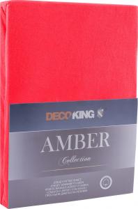 Decoking Prześcieradło Jersey Amber czerwone 180-200x200 cm 1