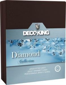 Decoking Prześcieradło Jersey Diamond Collection czekolada 180x200 cm (zakładka 25cm) 1