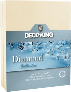 Decoking Prześcieradło Jersey Diamond Collection kremowe 220x200 cm (zakładka 25cm) 1