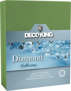 Decoking Prześcieradło Jersey Diamond Collection zielone 140x200 cm (zakładka 40cm) 1