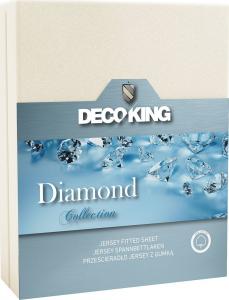 Decoking Prześcieradło Jersey Diamond Collection ecru 120x200 cm (zakładka 25cm) 1