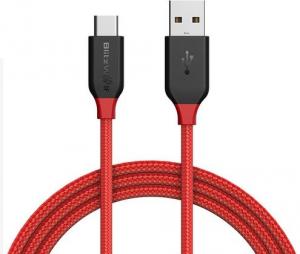 Kabel USB Blitzwolf USB-A - USB-C 1 m Czerwony (BW-TC5, Red) 1