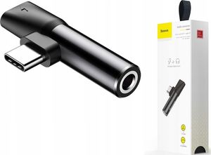 Adapter USB Baseus L41 USB-C - Jack 3.5mm + USB-C Czarny  (CATL41-01) 2