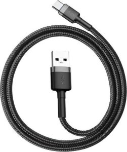 Kabel USB Baseus USB-A - USB-C 1 m Czarno-szary (CATKLF-BG1) 3