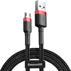 Kabel USB Baseus USB-A - microUSB 2 m Czarno-czerwony (CAMKLF-C91) 1