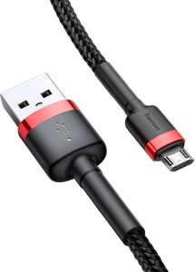 Kabel USB Baseus USB-A - microUSB 1 m Czarno-czerwony (CAMKLF-B91) 3