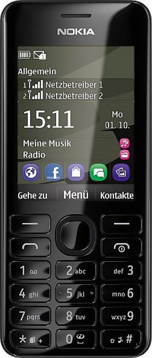 Smartfon Nokia Asha 206 DualSim czarny 1