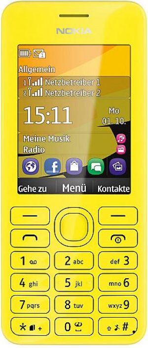 Telefon komórkowy Nokia Asha 206 DualSim żółty 1