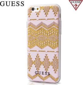 Guess Apsauginis dėklas GUESS Aztec skirtas Apple iPhone 7 4.7", Skaidri/Rožinė 1