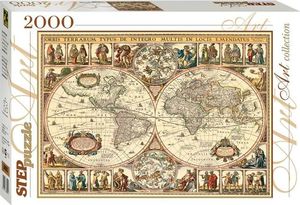 Step Puzzle Puzzle Historyczna mapa świata 1