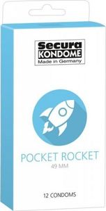 Secura Secura prezervatyvai Pocket Rocket 49 mm, 12 vnt. 1