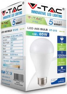 V-TAC 15W LED lemputė V-TAC, A65, 3000K su LED SAMSUNG diodu 2
