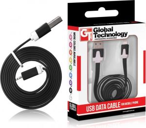 Kabel USB Global Technology Lightning Czarny 1
