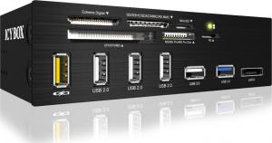 Icy Box Panel przedni USB 2.0 + USB 3.0 + eSATA + czytnik kart (IB-867-B) 1