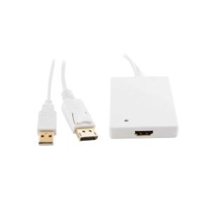 Adapter AV 4World HDMI - DisplayPort + USB-A biały (8754) 2