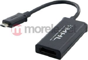 Adapter USB 4World MHL microUSB - HDMI Czarny  (8741) 1