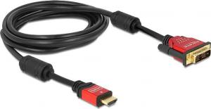 Kabel Delock HDMI - DVI-D 3m czerwony (84343) 3