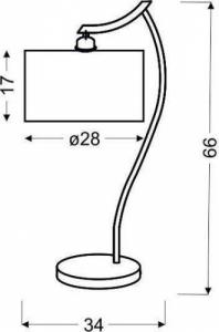 Lampa stołowa Technolux Candellux šviestuvas Draga 2
