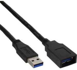 Kabel USB InLine USB-A - USB-A 1 m Czarny (35610) 1