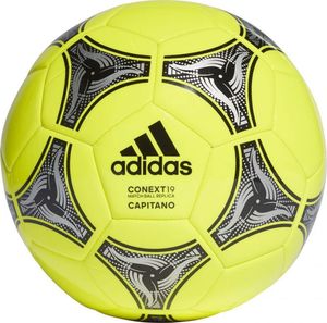 Adidas Piłka nożna Conext 19 Capitano żółta r. 5 (DN8639) 1
