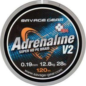 Savage Gear Plecionka HD4 Adrenaline V2 120m 0.22mm 15kg Grey (54831) 1