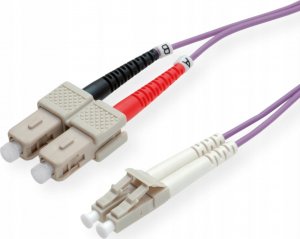 Roline ROLINE LWL- Cable 50/125µm OM4, LC/SC, violet 0,5m (21.15.8760) 1