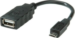 Adapter USB Roline ROLINE USB 2.0 Cable, USB 2.0 Type Micro B - Type A BU, OTG 0,15 m (11.02.8311) 1