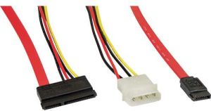 InLine Molex - SATA 22-pin, 0.5m, Czerwony (29695) 1