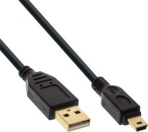 Kabel USB InLine USB-A - miniUSB 0.3 m Czarny (31803P) 1